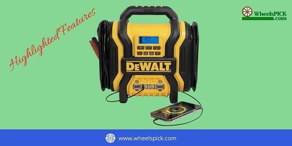 Highlighted Features Of Air Compressor Jump Starter;